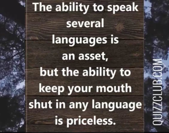 Speaking several languages